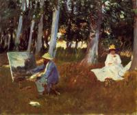 Sargent, John Singer - Claude Monet Painting by the Edge of a Wood